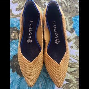 Rothy’s The Point Yellow Marigold Flats (8.5)